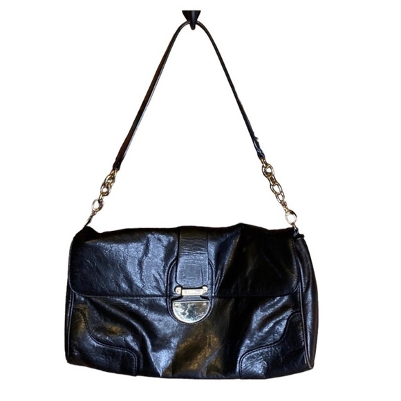Cole Haan Black Leather Shoulder Bag - Picture 1 of 17